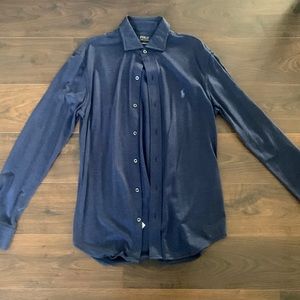 Small Polo RL Knit Dress Shirt - Like New